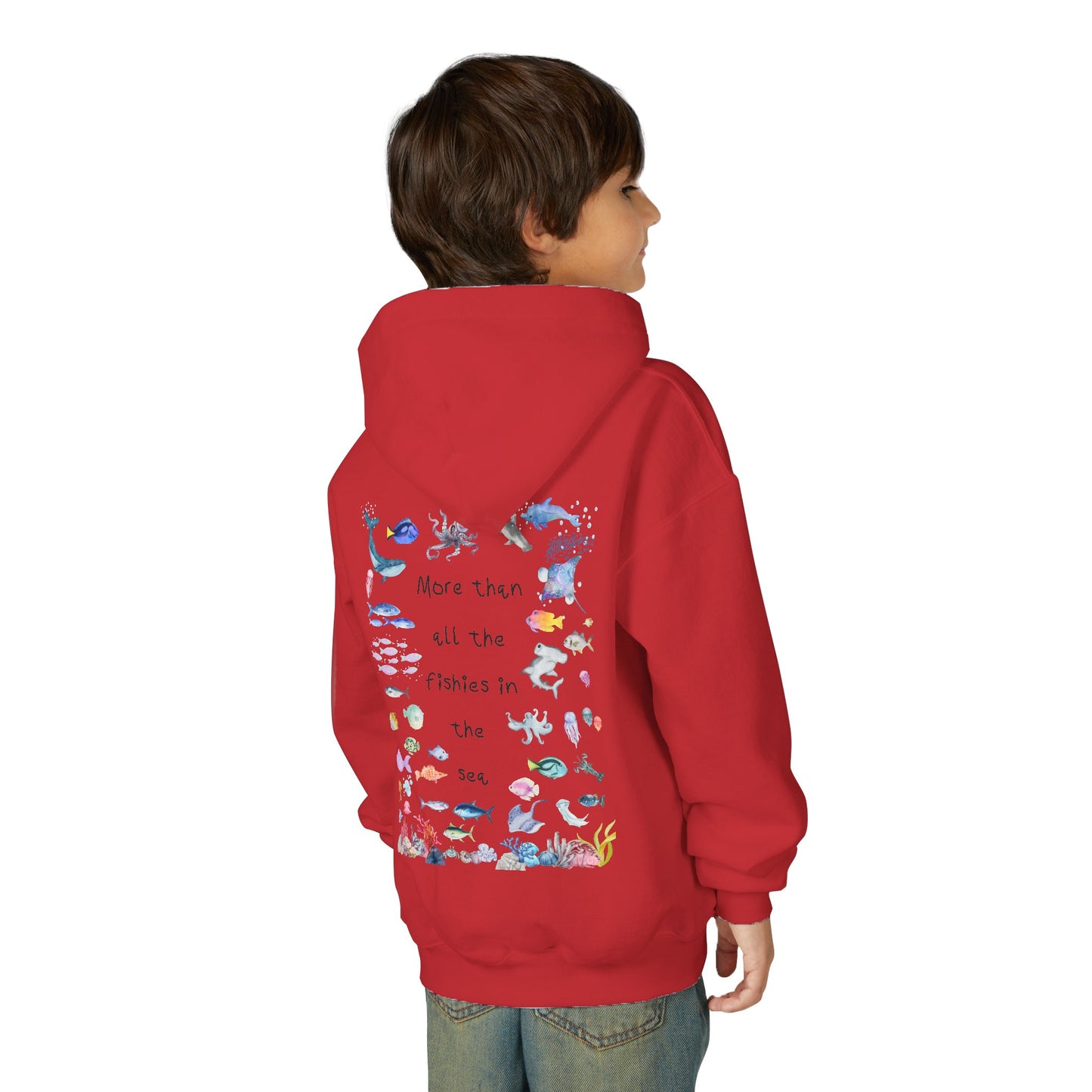 Kids MORE THAN ALL THE FISHIES Artwork Hoodie