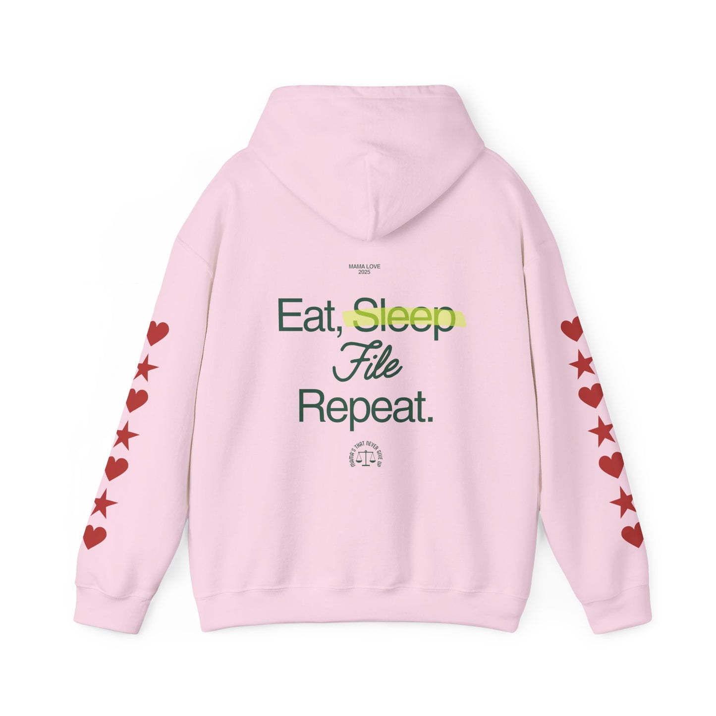 Eat Sleep File Repeat (M.O.T.H.E.R. "Mothers On Trial Have Equal Rights" Hoodie