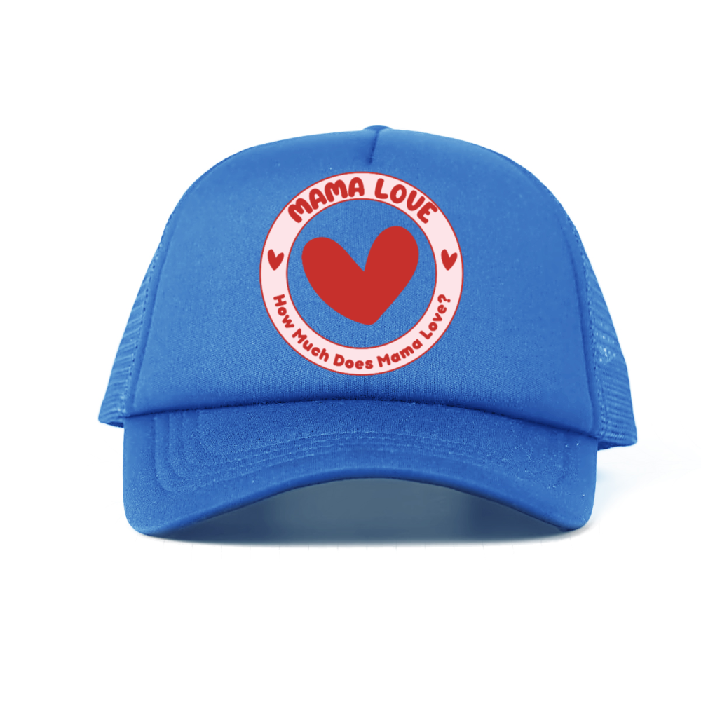 🌈 Mama Love Foam Trucker Hat – Red Circle Logo