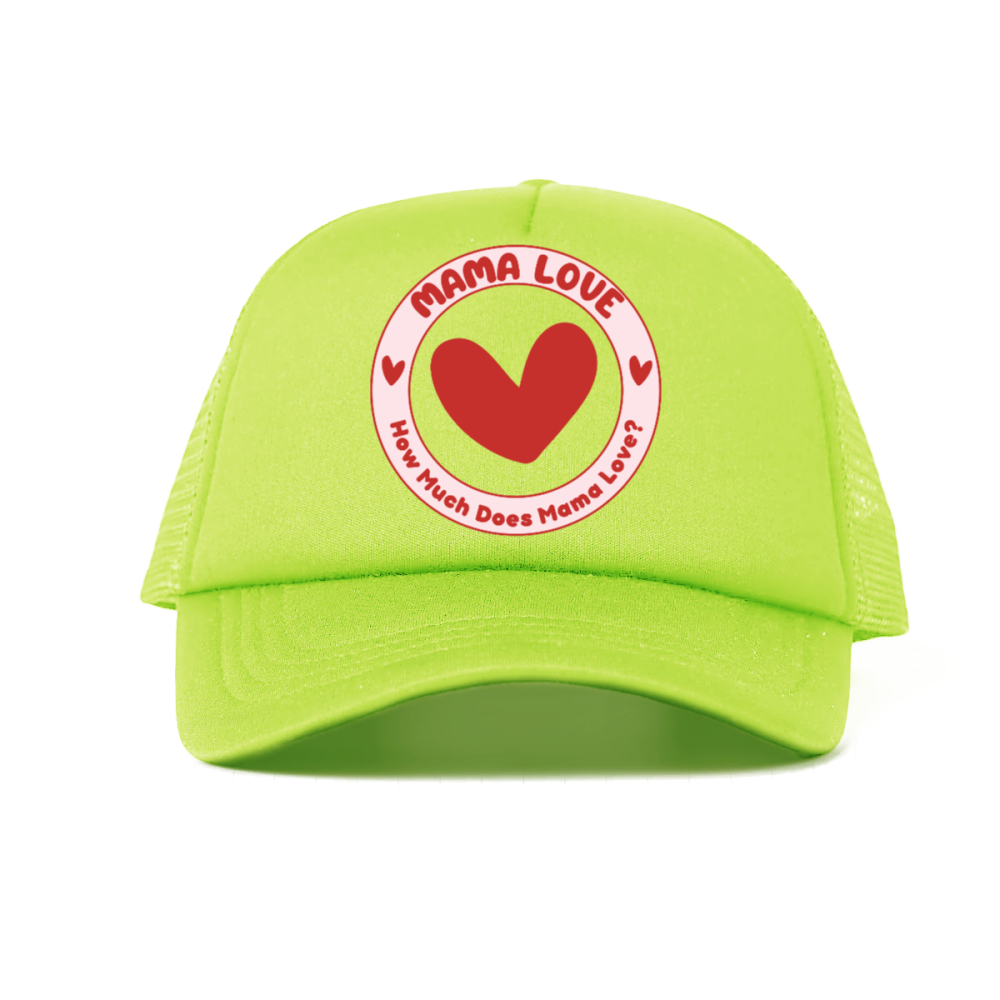 🌈 Mama Love Foam Trucker Hat – Red Circle Logo