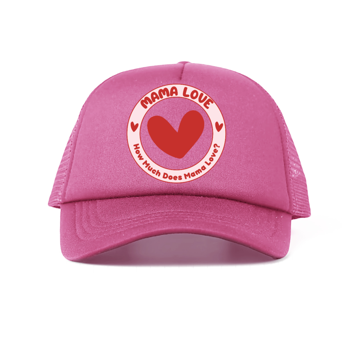 🌈 Mama Love Foam Trucker Hat – Red Circle Logo