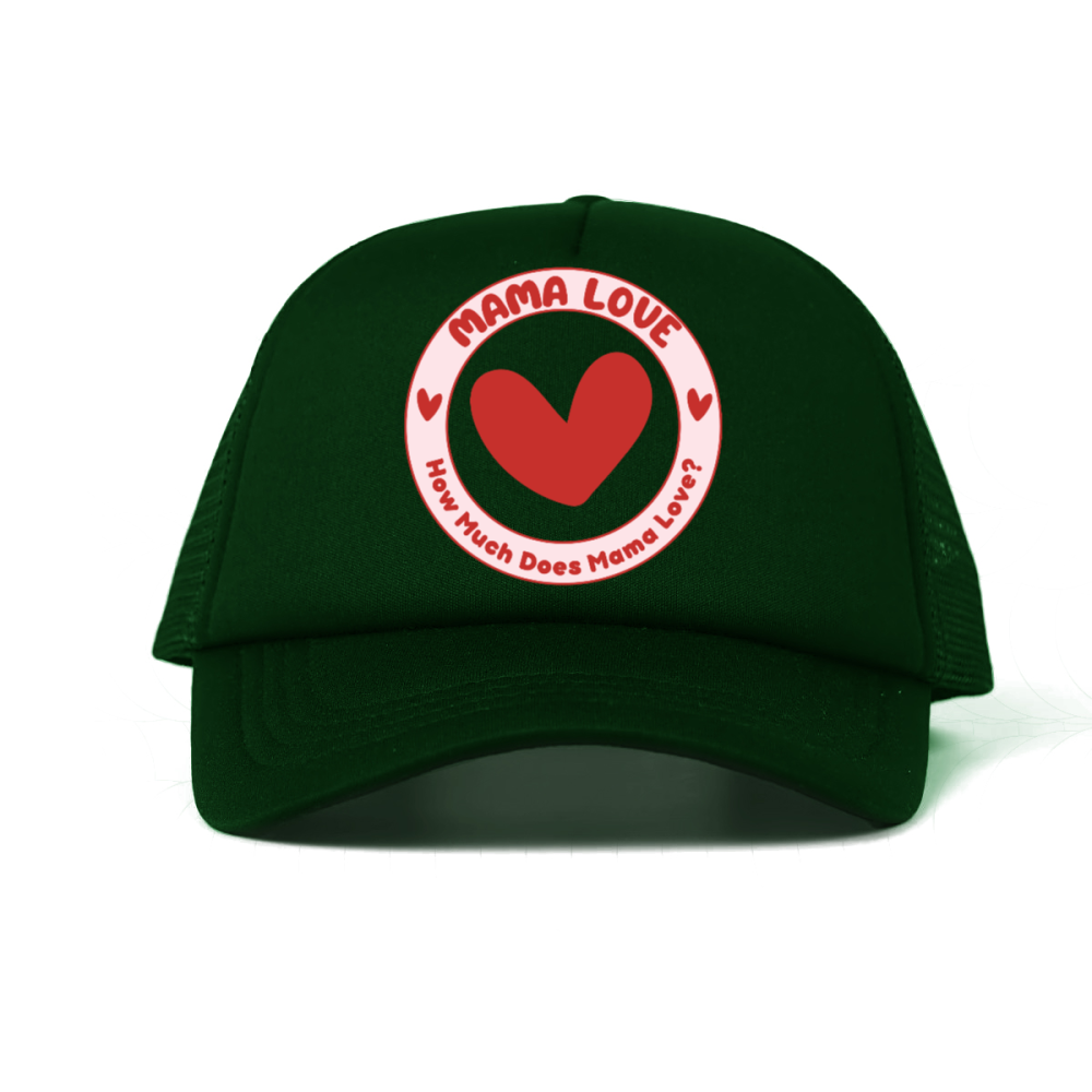 🌈 Mama Love Foam Trucker Hat – Red Circle Logo