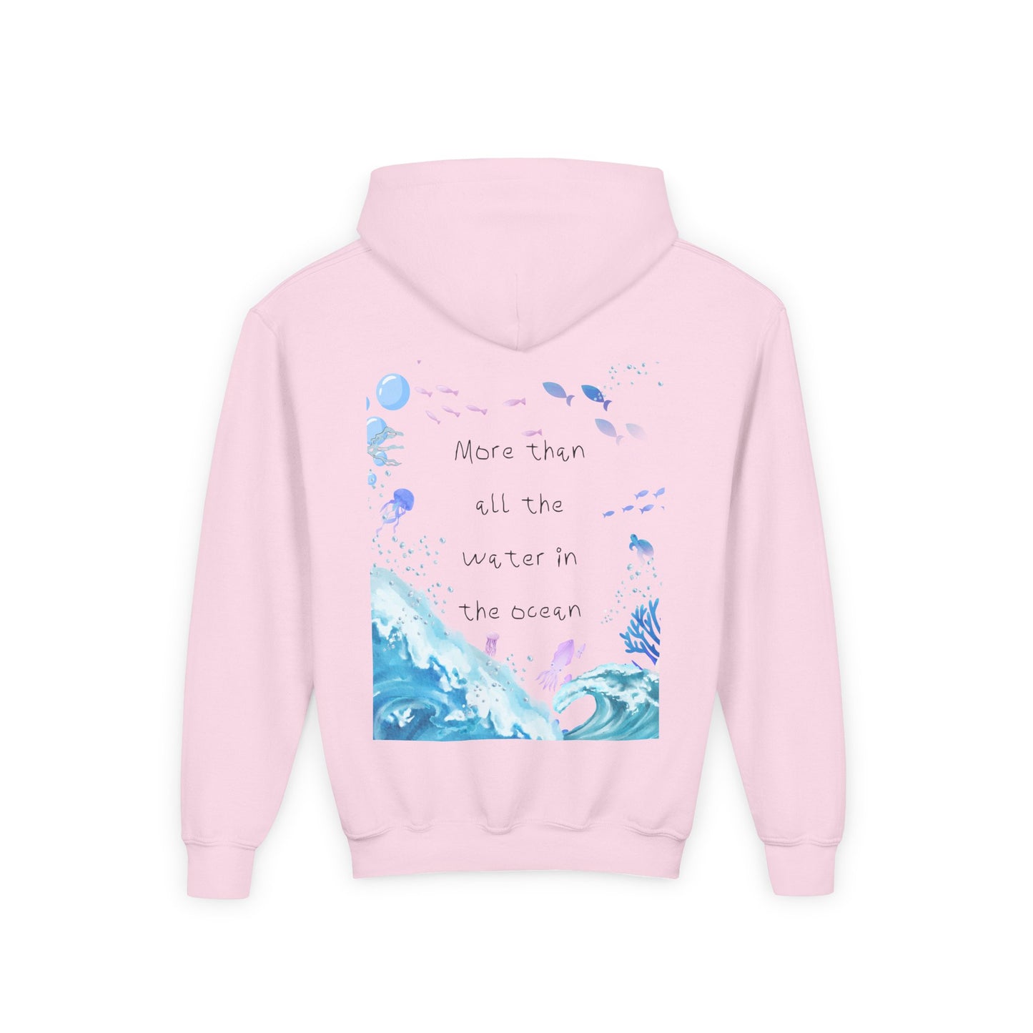 Kids I LOVE YOU MORE THAN All The Water In The Ocean - Turquoise Logo Front