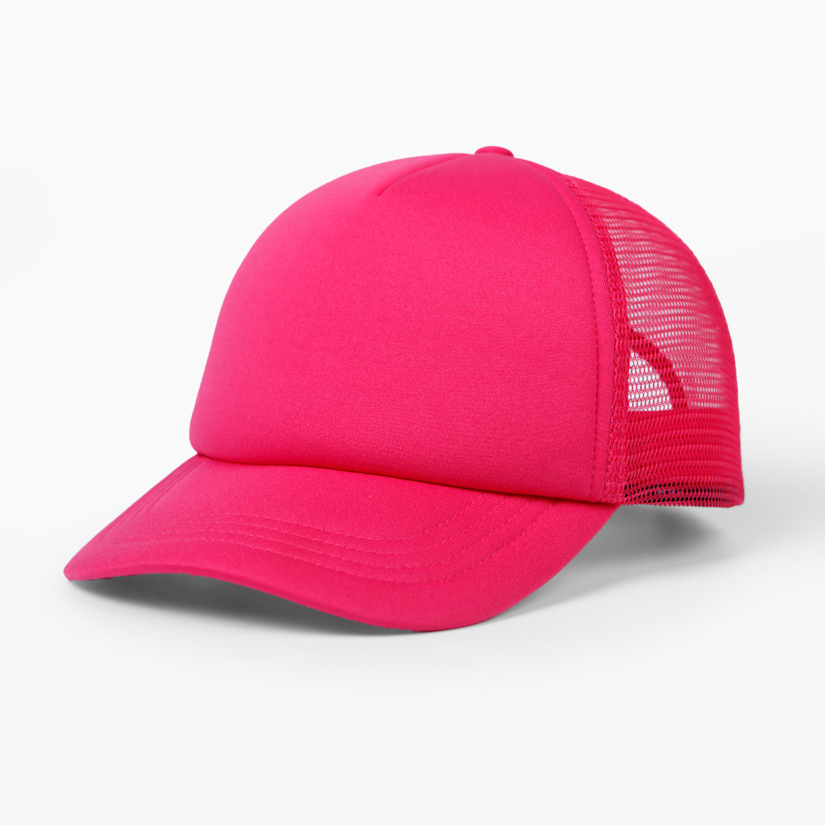 🌈 Mama Love Foam Trucker Hat – Light Pink Circle Logo