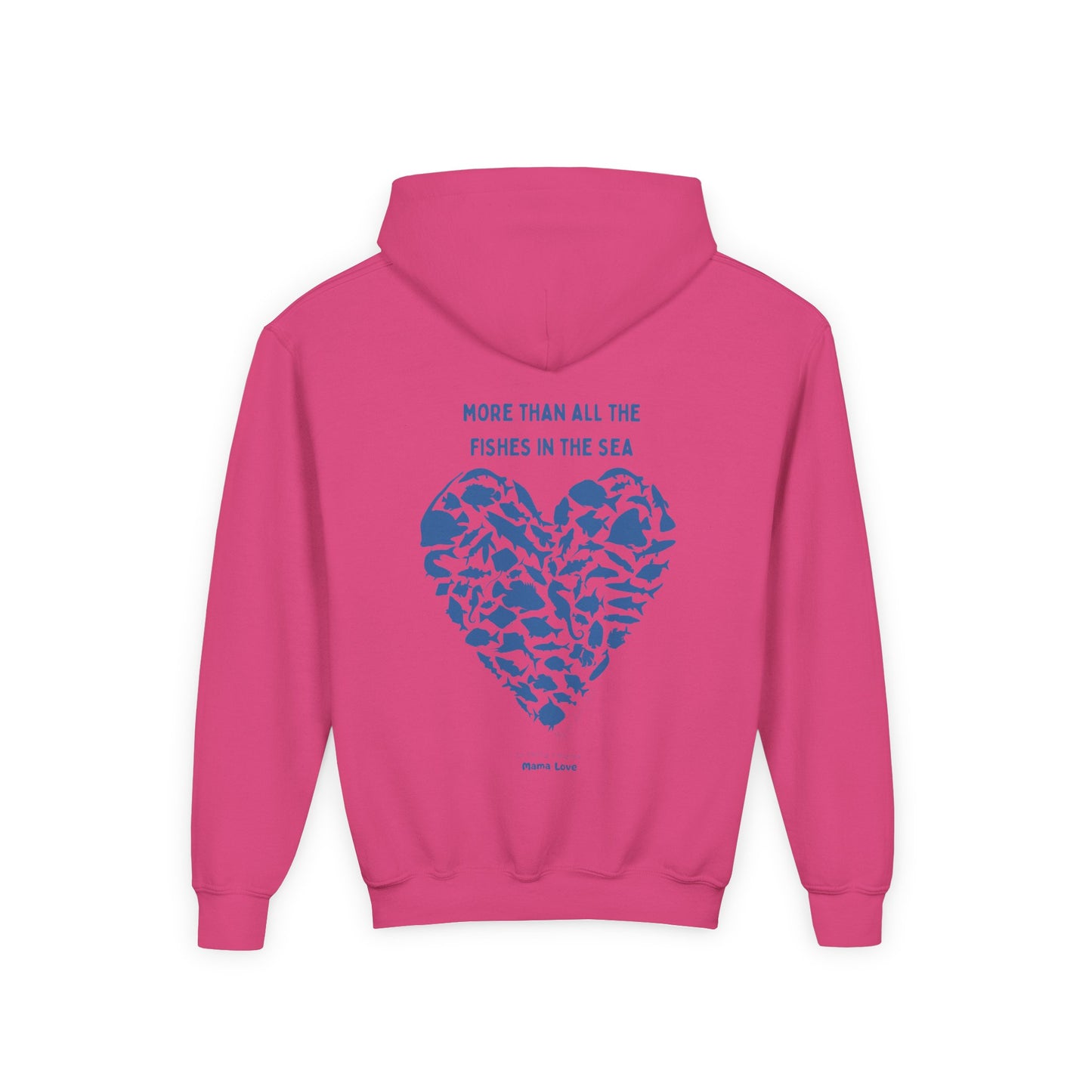 Kids MORE THAN ALL THE FISHIES HEART SHAPED HOODIE