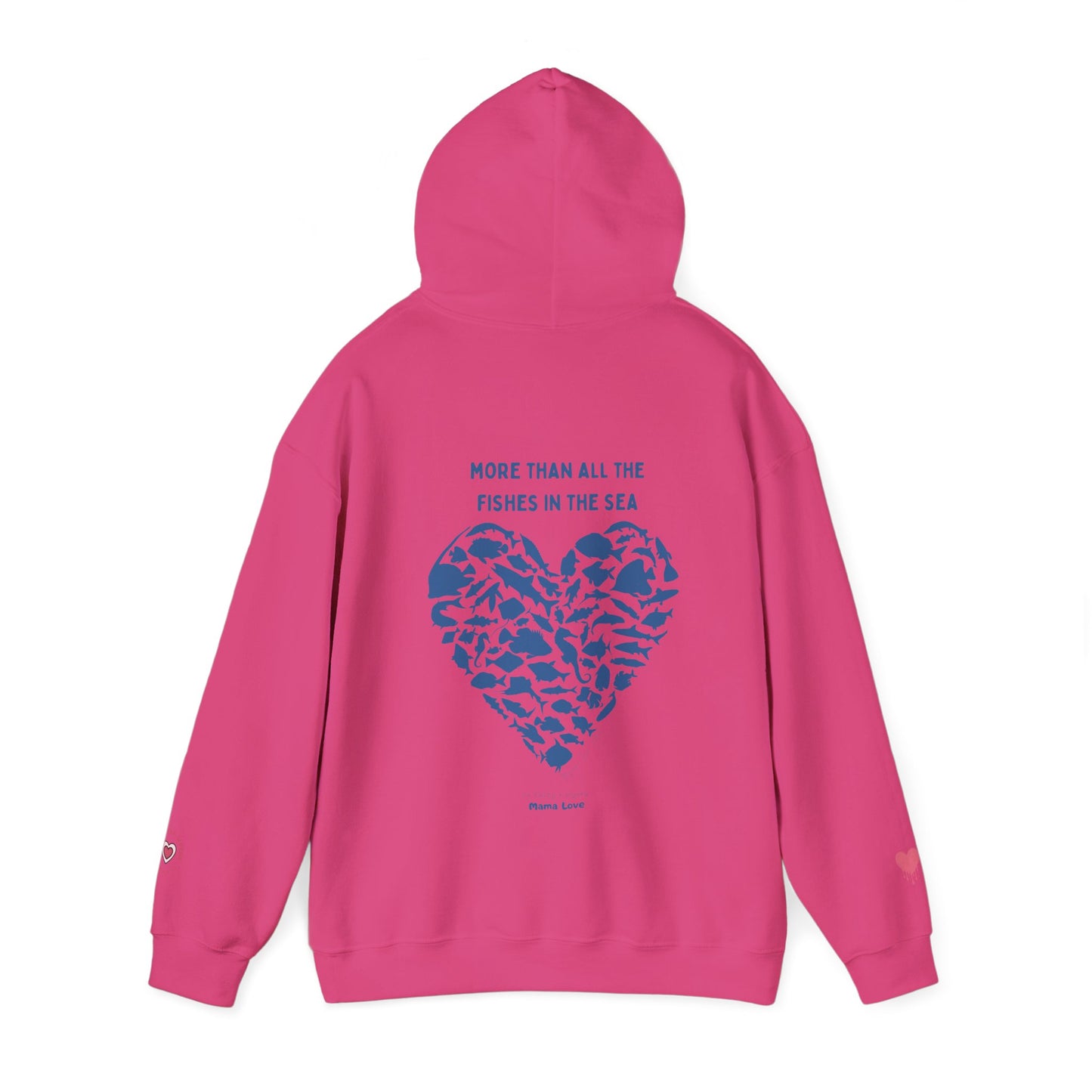 MORE THAN ALL THE FISHIES HEART SHAPED HOODIE