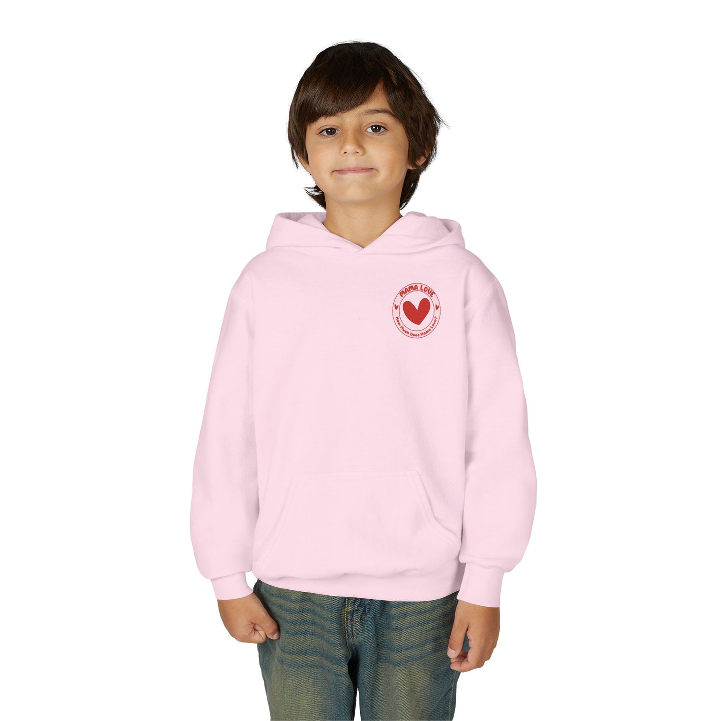 KIDS MORE THAN ALL THE WATER IN THE OCEAN HOODIE - MAGENTA FRONT LOGO