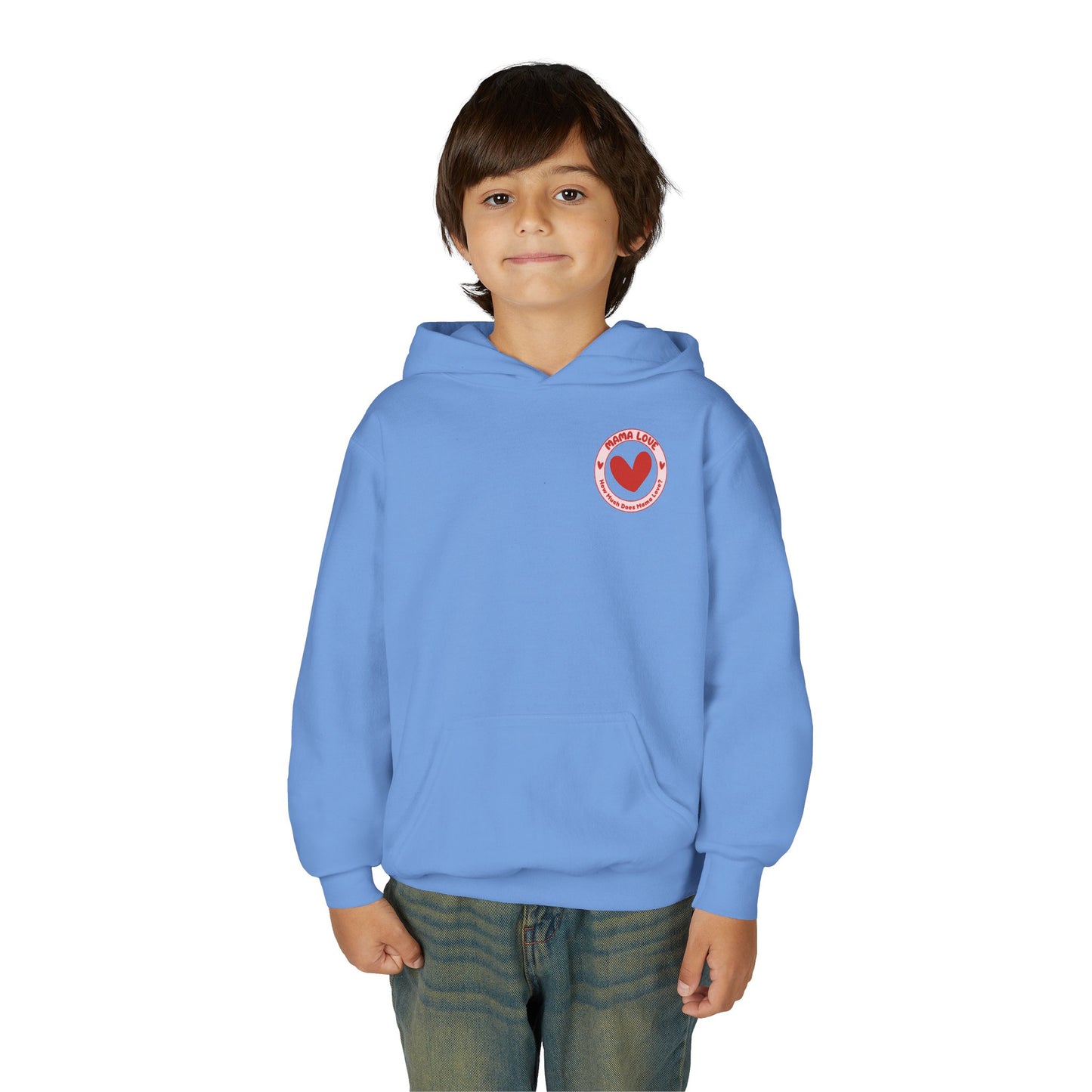 KIDS MORE THAN ALL THE WATER IN THE OCEAN HOODIE - MAGENTA FRONT LOGO