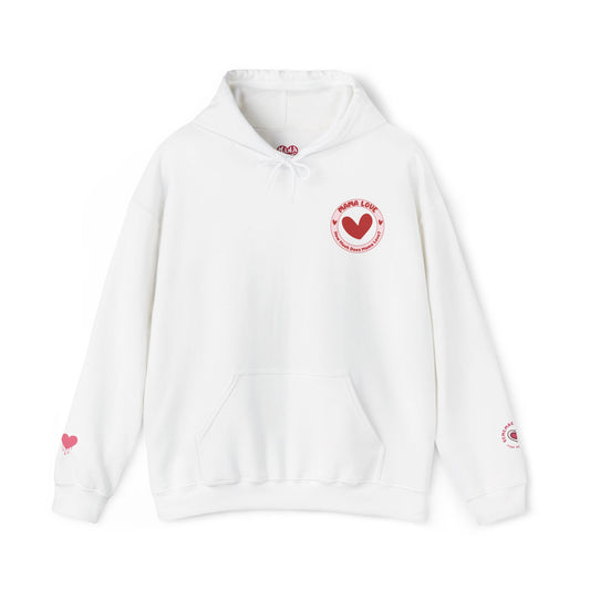 MOTHERS ON TRIAL HAVE EQUAL RIGHTS HOODIE (NO STARS & HEARTS DOWN SLEEVE DESIGN)