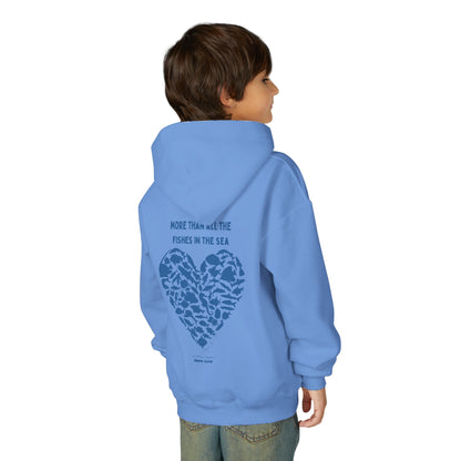 Kids MORE THAN ALL THE FISHIES HEART SHAPED HOODIE
