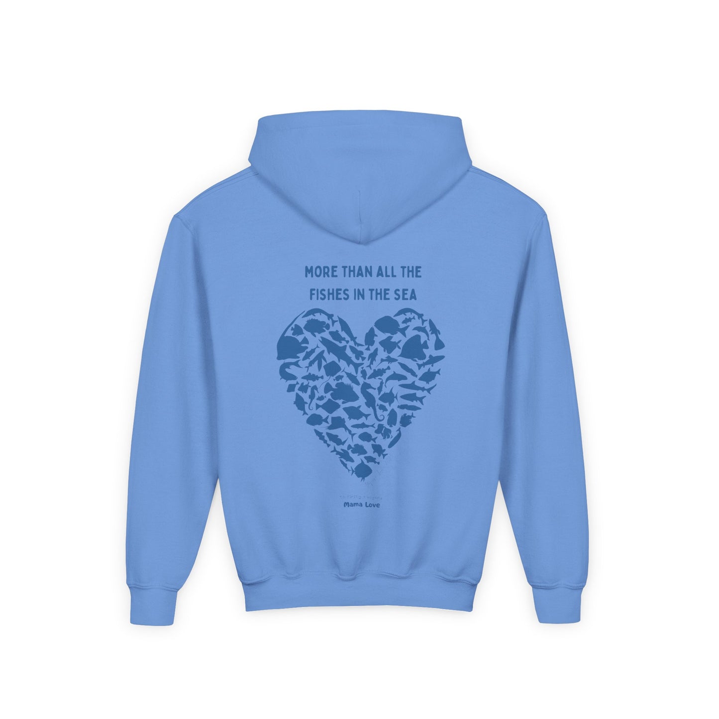 Kids MORE THAN ALL THE FISHIES HEART SHAPED HOODIE
