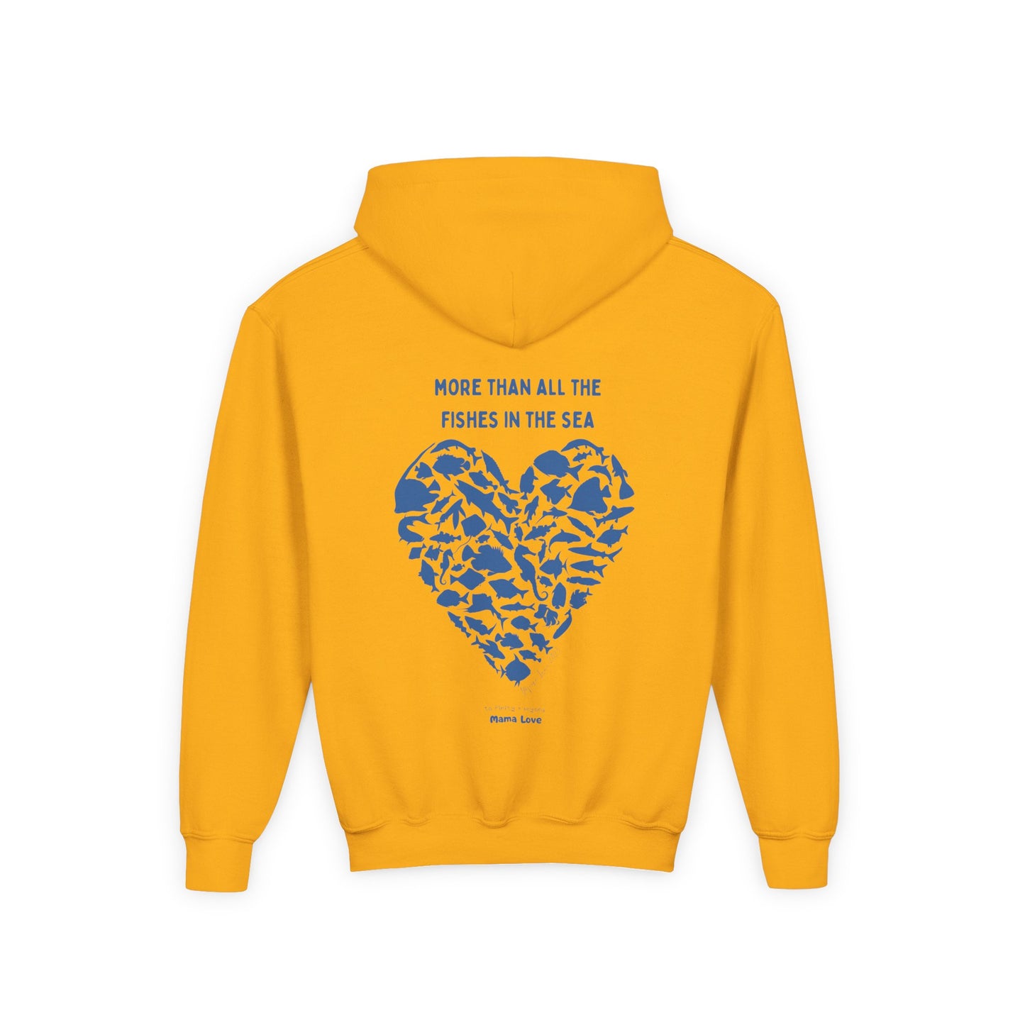 Kids MORE THAN ALL THE FISHIES HEART SHAPED HOODIE