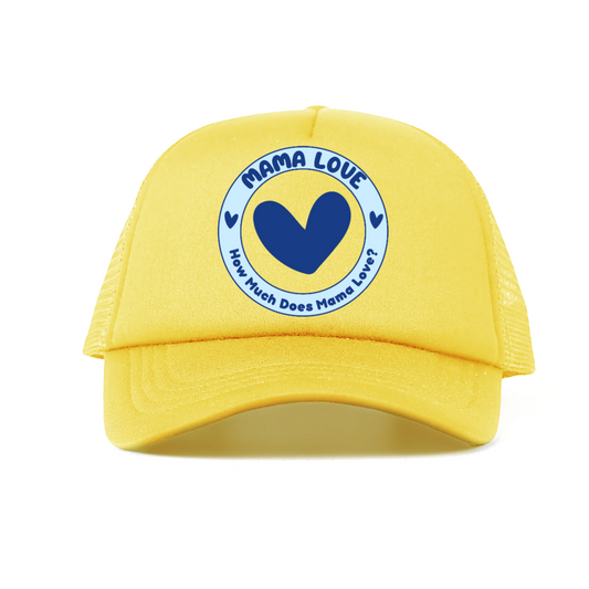 🌈 Mama Love Foam Trucker Hat – Blue Circle Logo