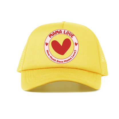 🌈 Mama Love Foam Trucker Hat – Red Circle Logo