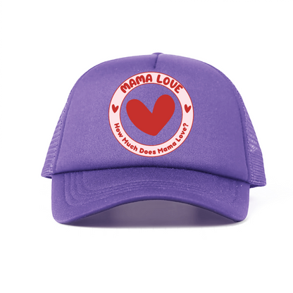 🌈 Mama Love Foam Trucker Hat – Red Circle Logo