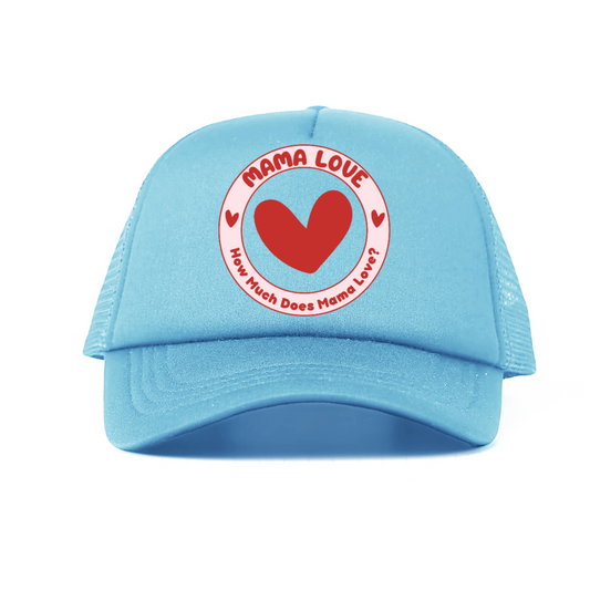 🌈 Mama Love Foam Trucker Hat – Red Circle Logo