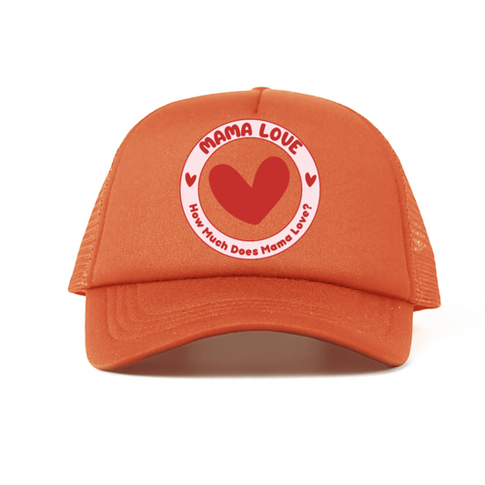 🌈 Mama Love Foam Trucker Hat – Red Circle Logo