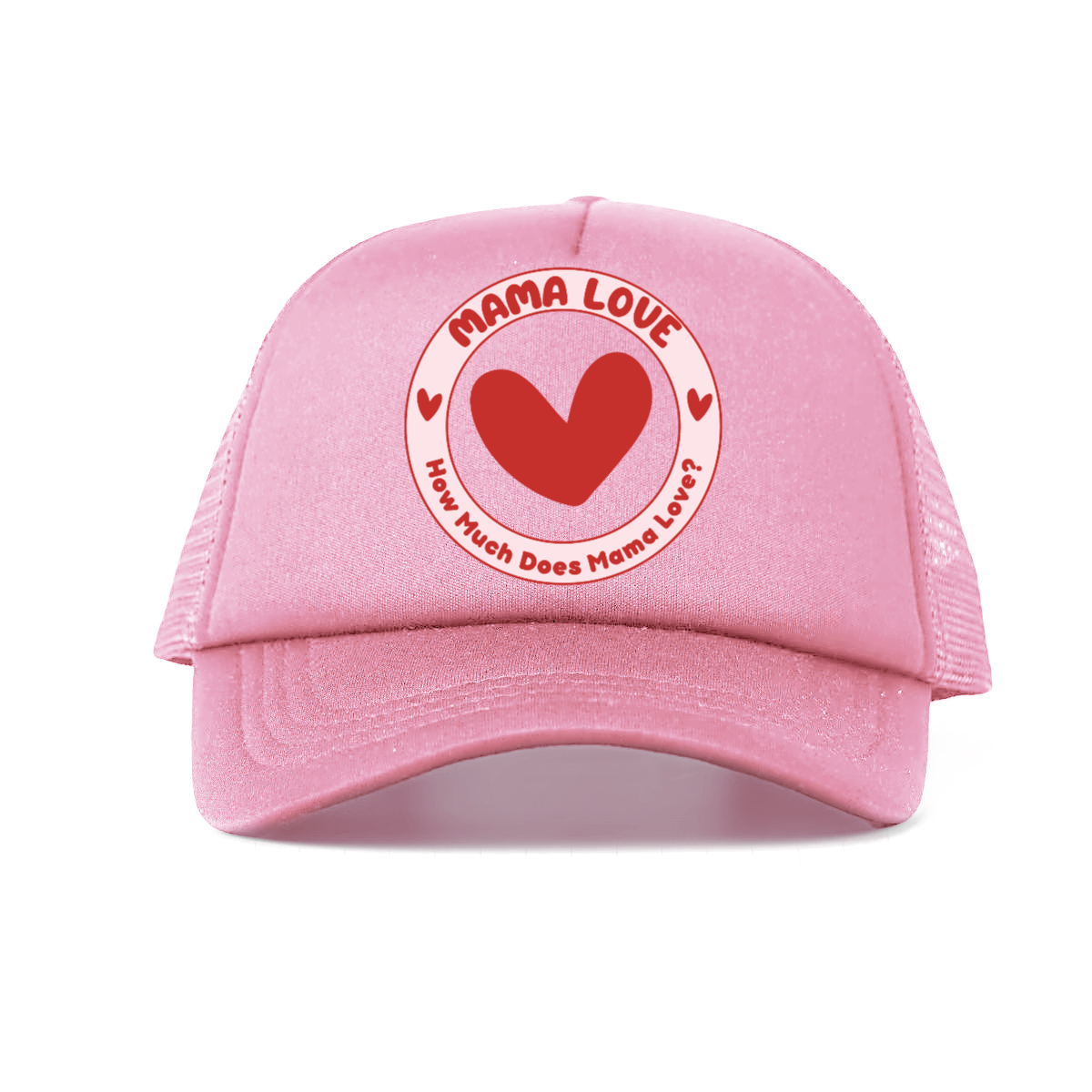 🌈 Mama Love Foam Trucker Hat – Red Circle Logo