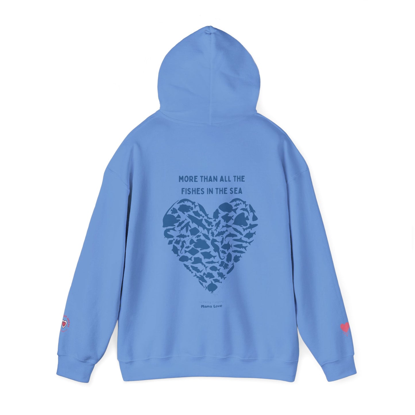 MORE THAN ALL THE FISHIES HEART SHAPED HOODIE