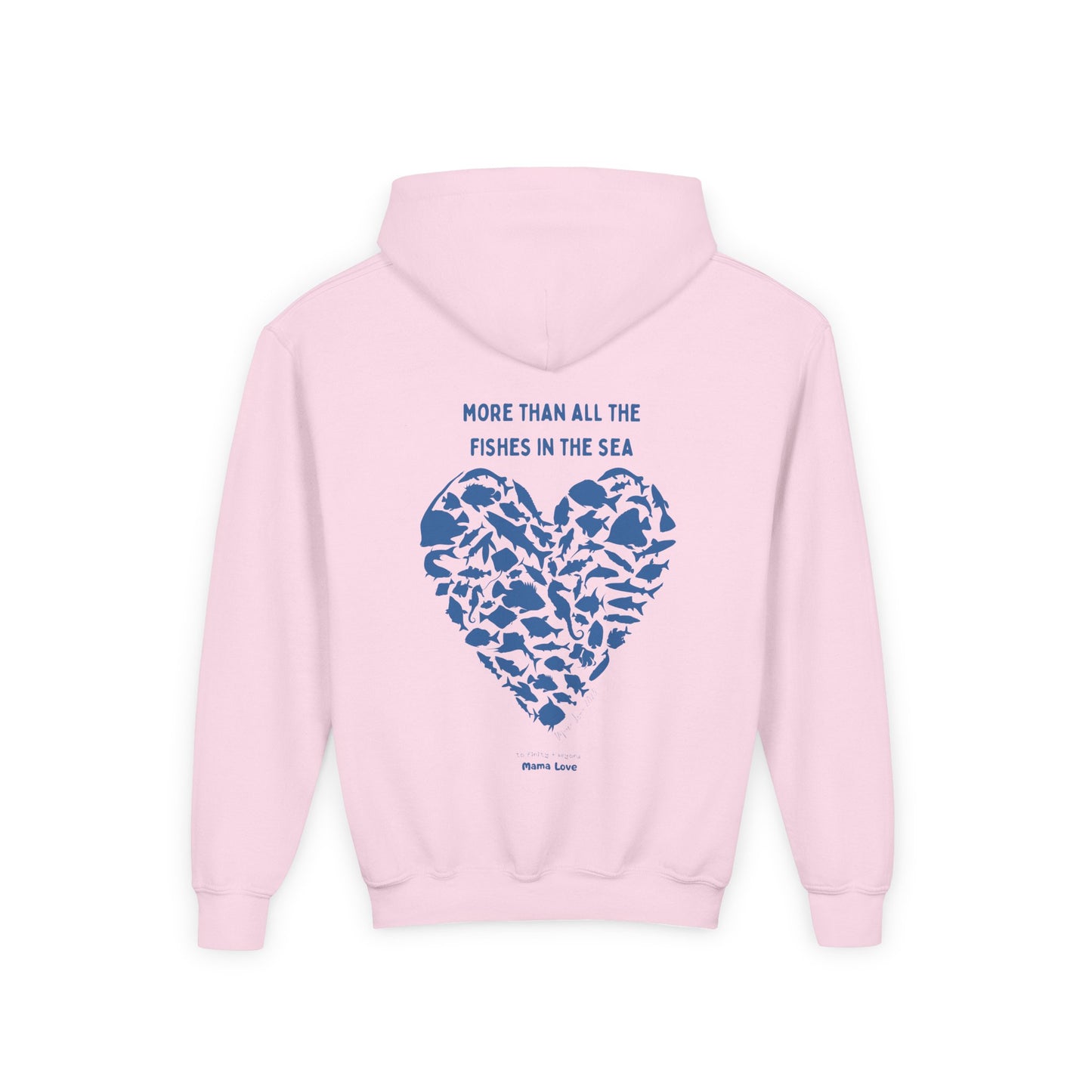 Kids MORE THAN ALL THE FISHIES HEART SHAPED HOODIE