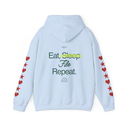 Eat Sleep File Repeat (M.O.T.H.E.R. "Mothers On Trial Have Equal Rights" Hoodie