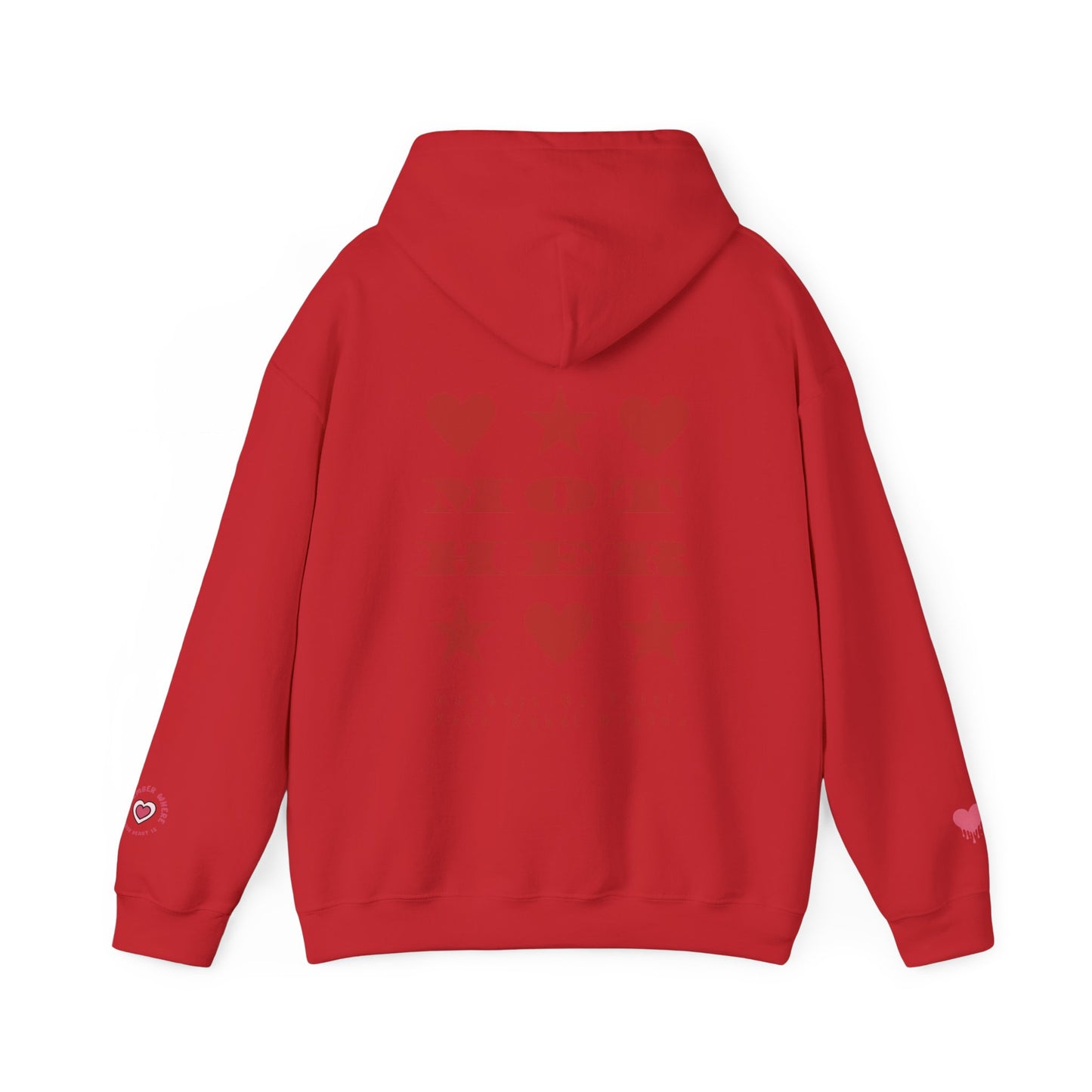 MOTHERS ON TRIAL HAVE EQUAL RIGHTS HOODIE (NO STARS & HEARTS DOWN SLEEVE DESIGN)