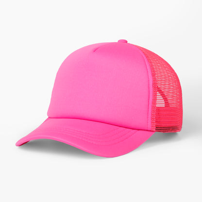 🌈 Mama Love Foam Trucker Hat – Light Pink Circle Logo