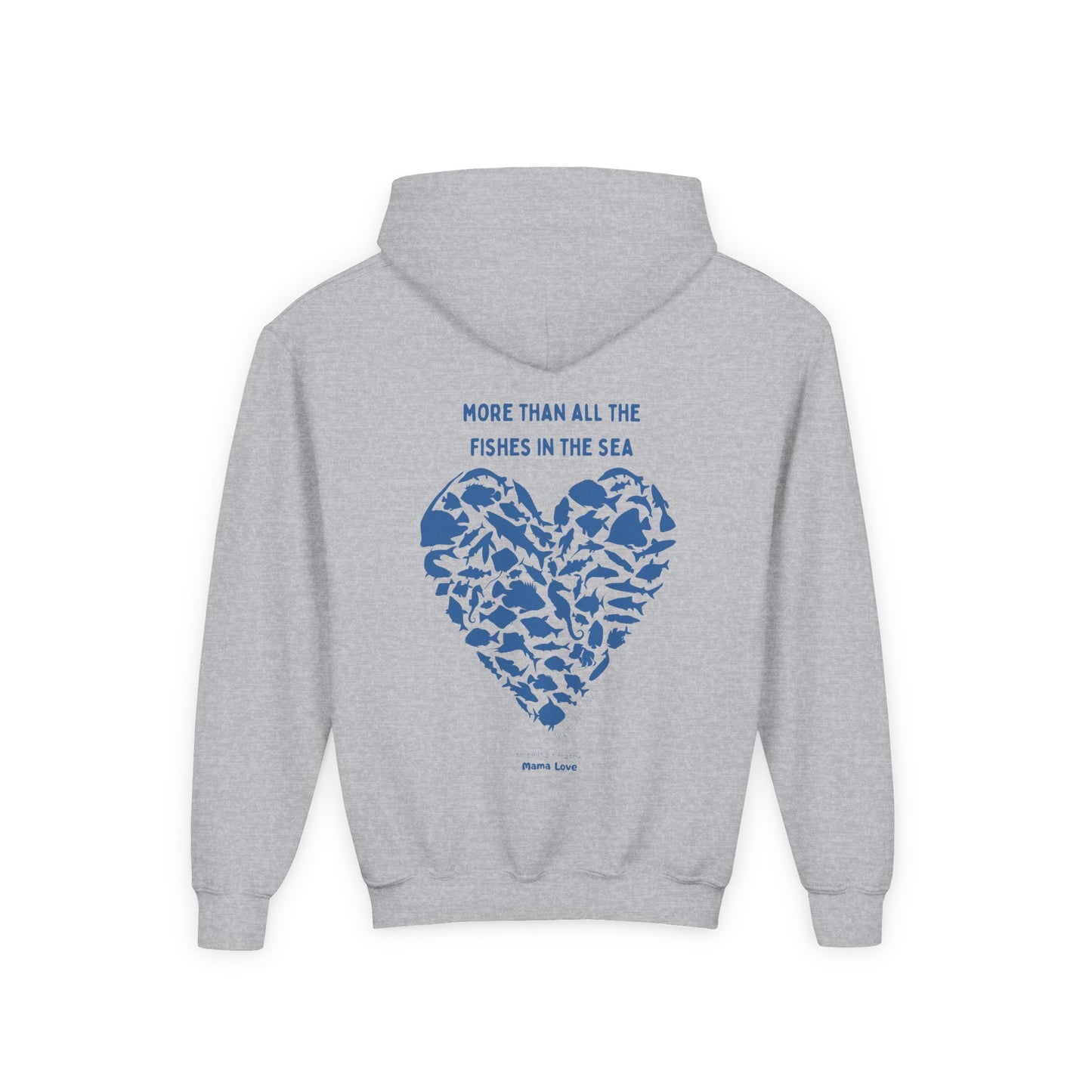 Kids MORE THAN ALL THE FISHIES HEART SHAPED HOODIE