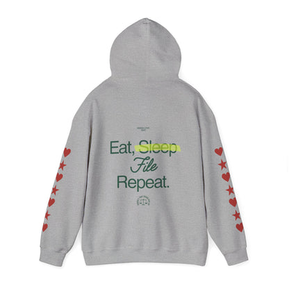 Eat Sleep File Repeat (M.O.T.H.E.R. "Mothers On Trial Have Equal Rights" Hoodie
