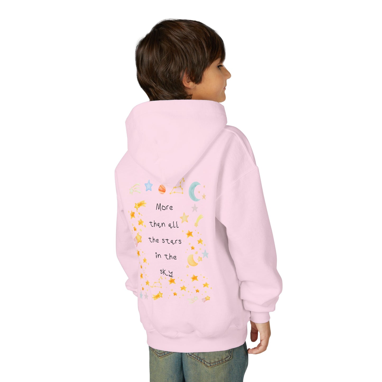 Kids MORE THAN ALL THE STARS Artwork Hoodie
