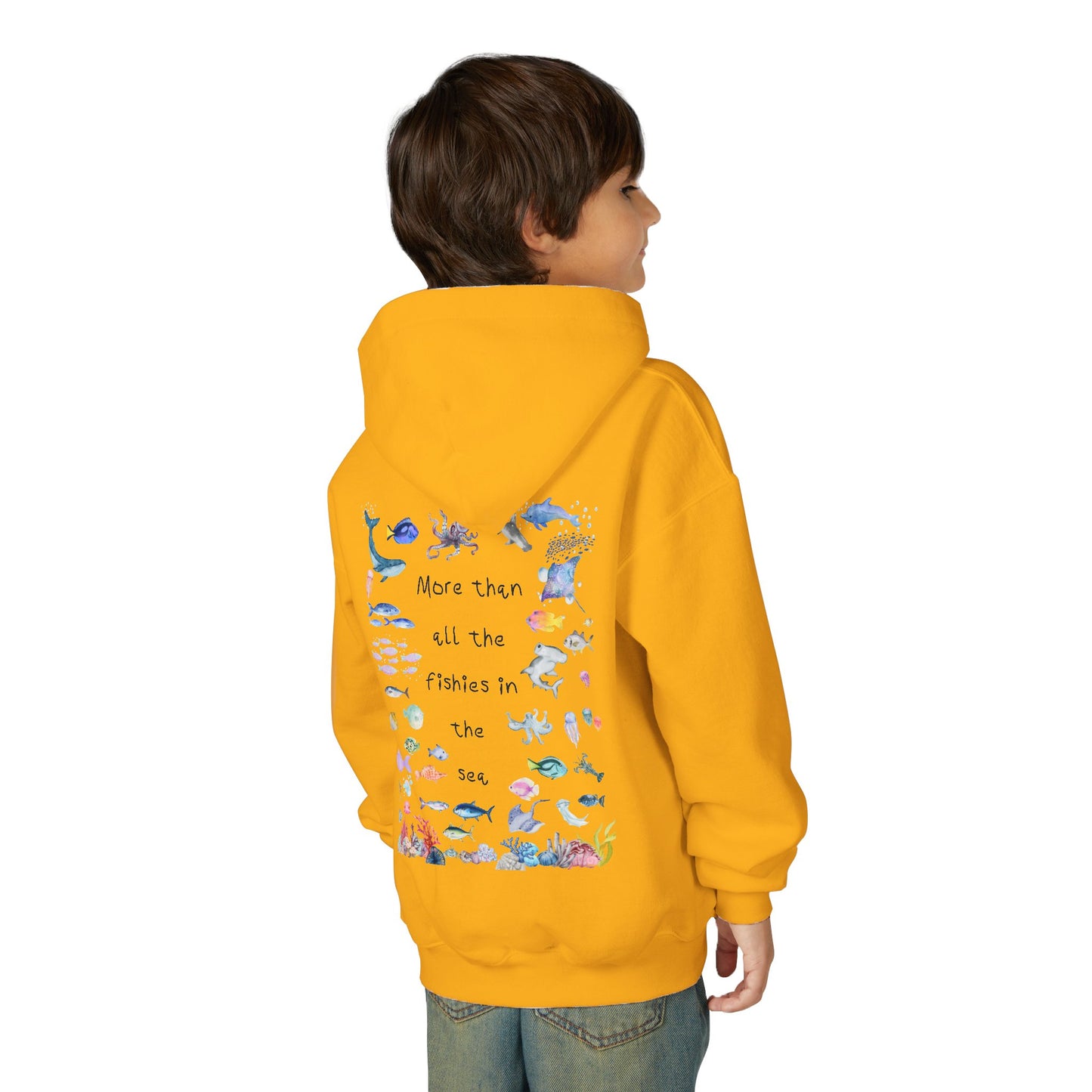 Kids MORE THAN ALL THE FISHIES Artwork Hoodie