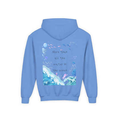 Kids I LOVE YOU MORE THAN All The Water In The Ocean - Turquoise Logo Front