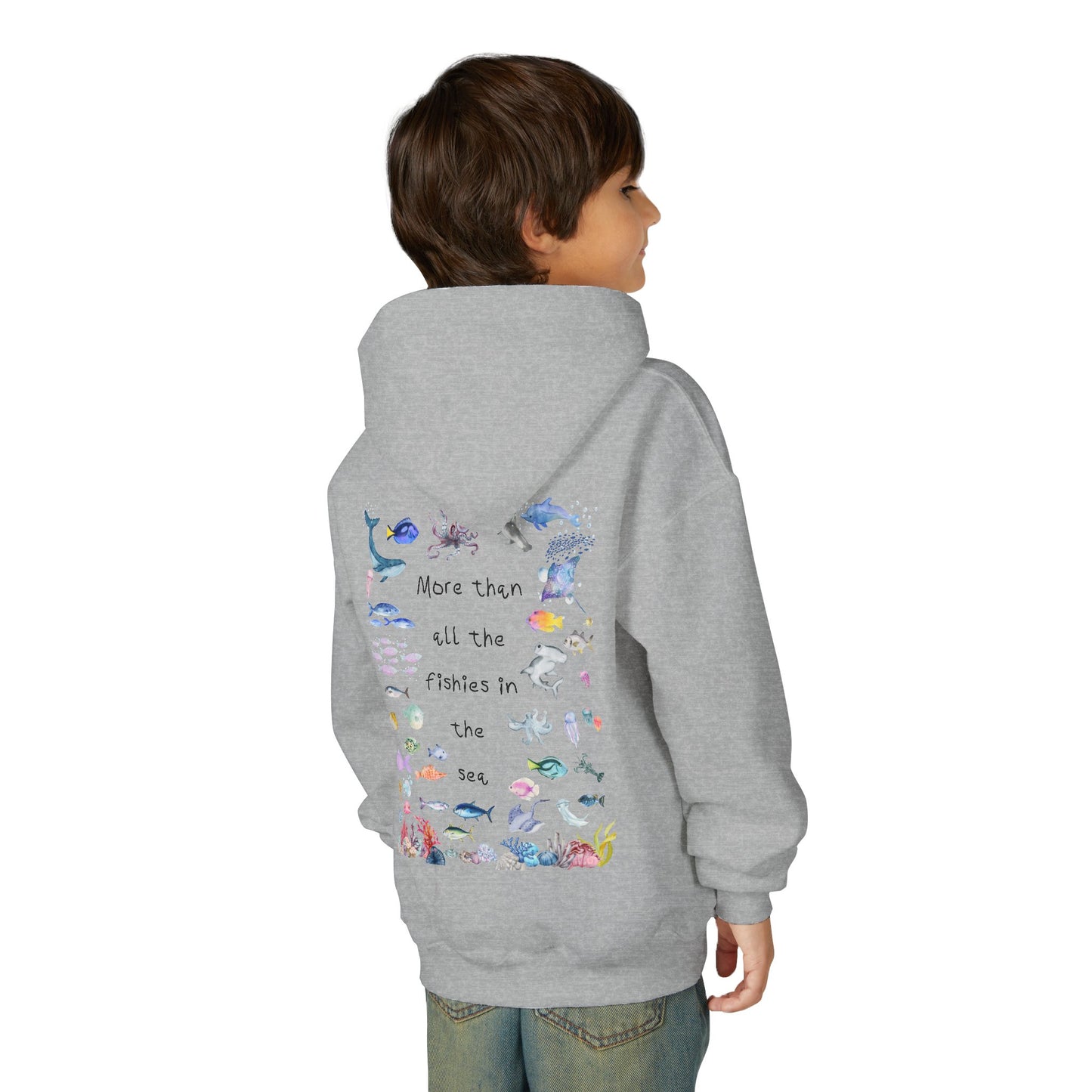 Kids MORE THAN ALL THE FISHIES Artwork Hoodie